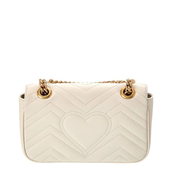 Gucci Gg Marmont Mini Matelasse Leather Shoulder Bag, White - Picture 2 of 5